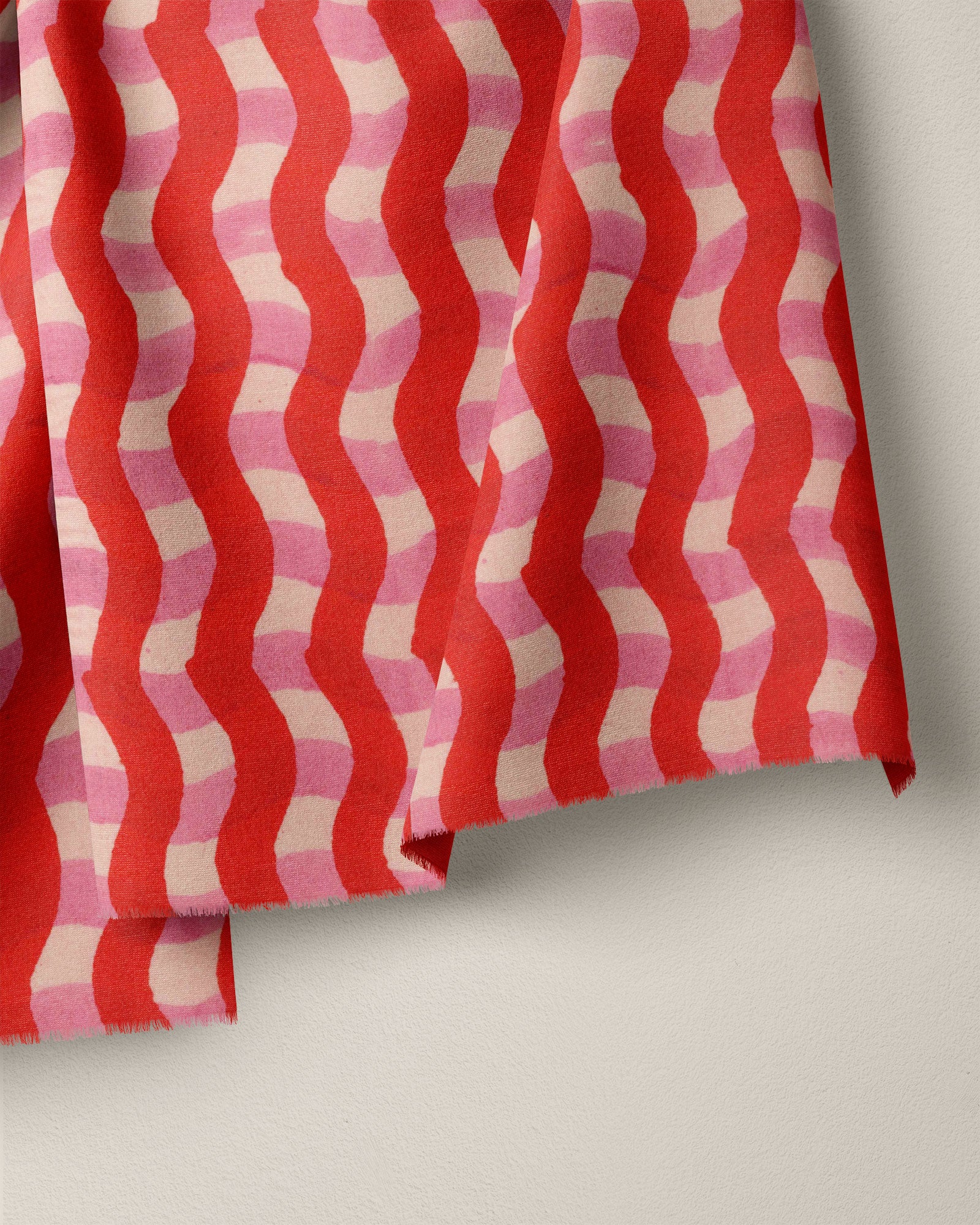 Sunburnt Strawberry Organic Cotton Block Print - Image 2