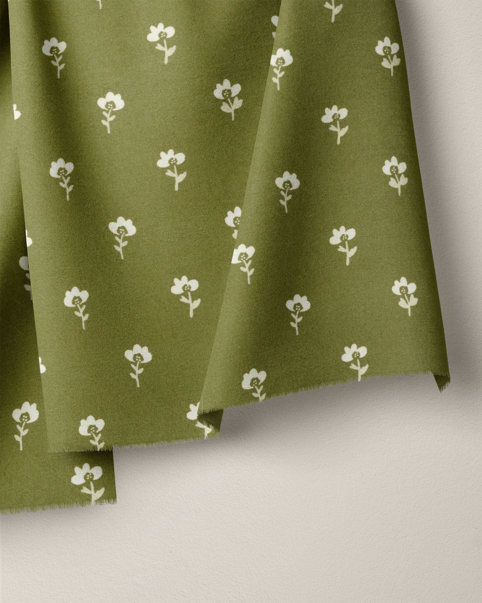 Sunlit Fern Organic Cotton Block Print - Image 2