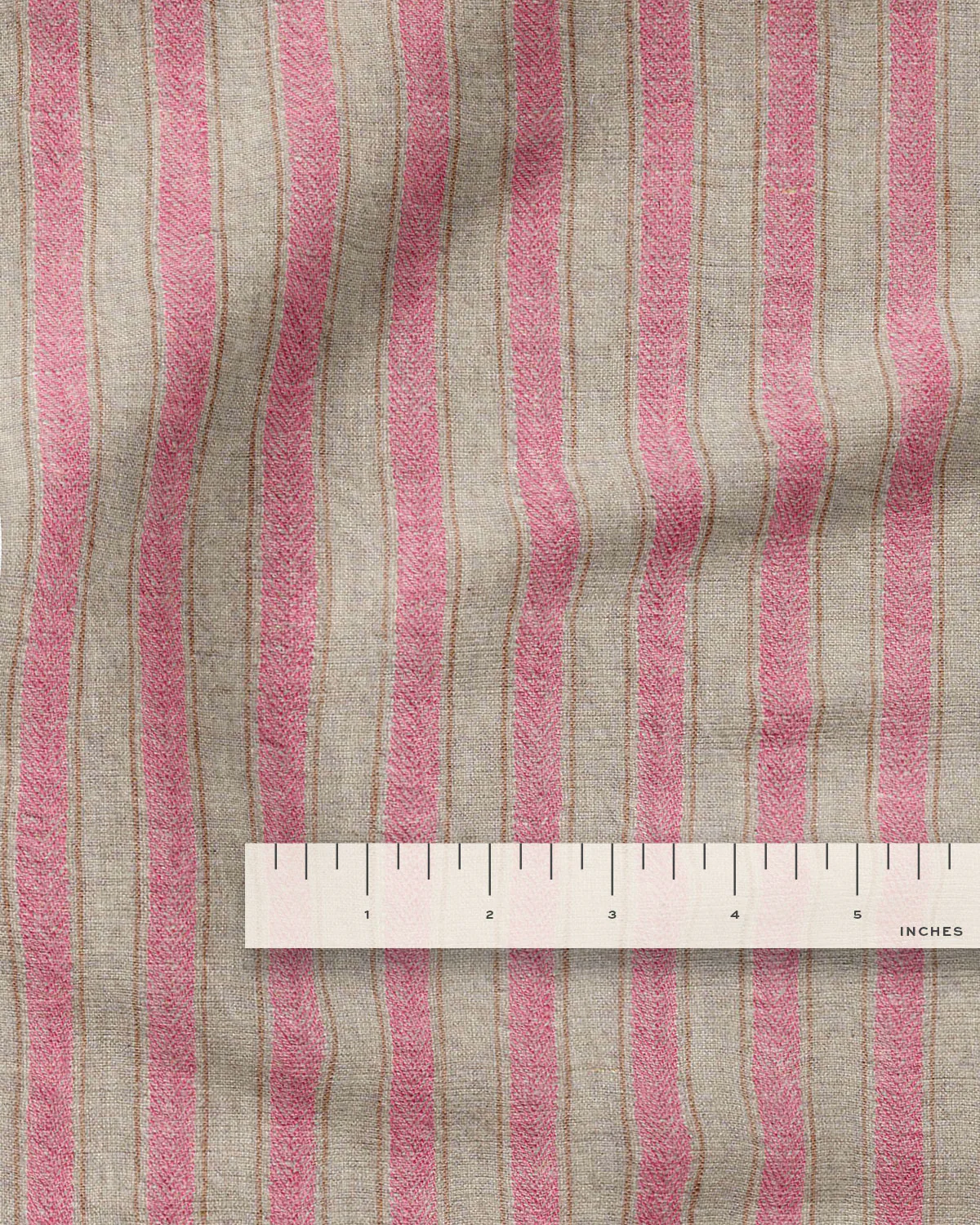 Tailor Pink Dutch Stripe Linen - Image 3