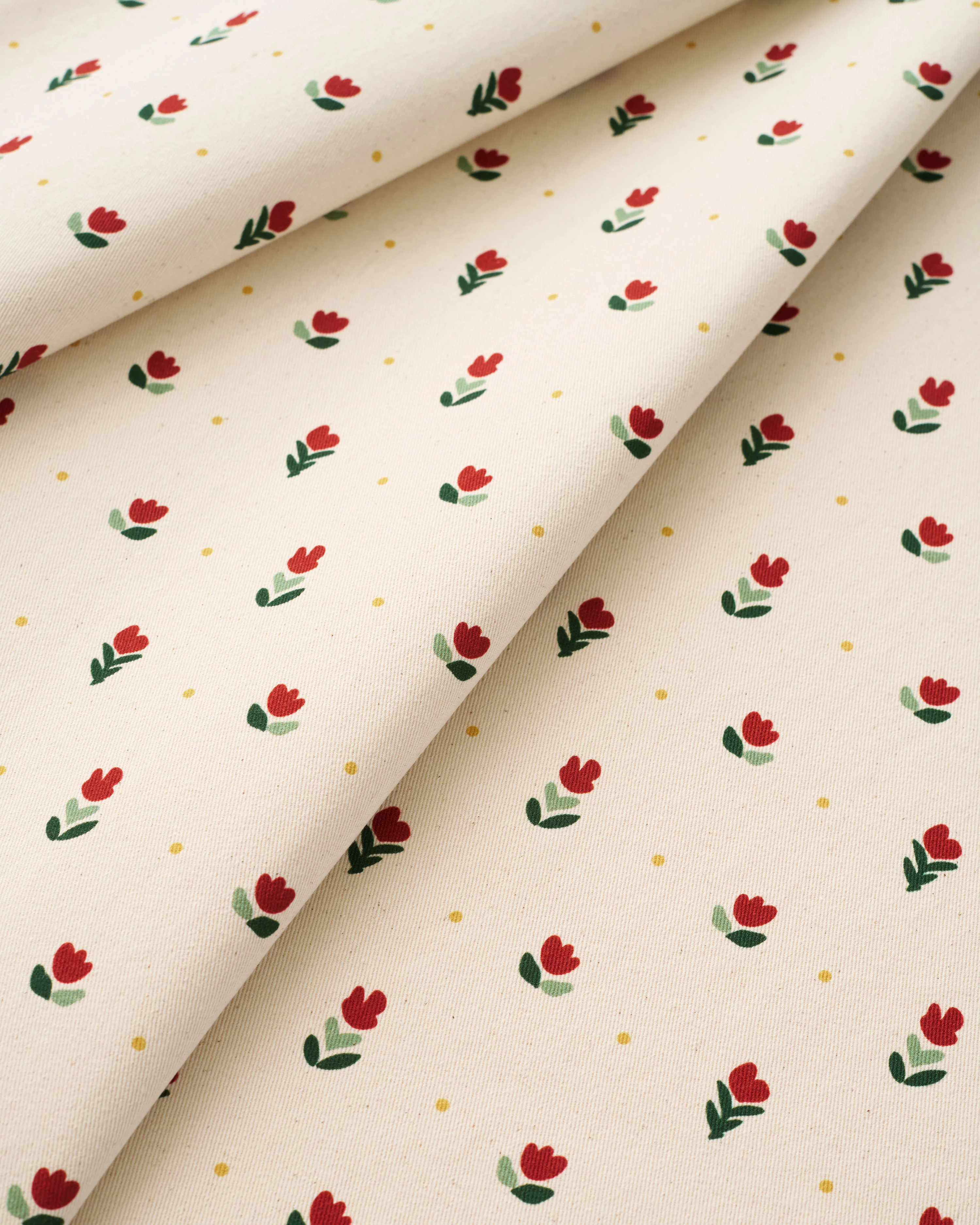 Tulip and Dot Printed Cotton Twill - Image 2