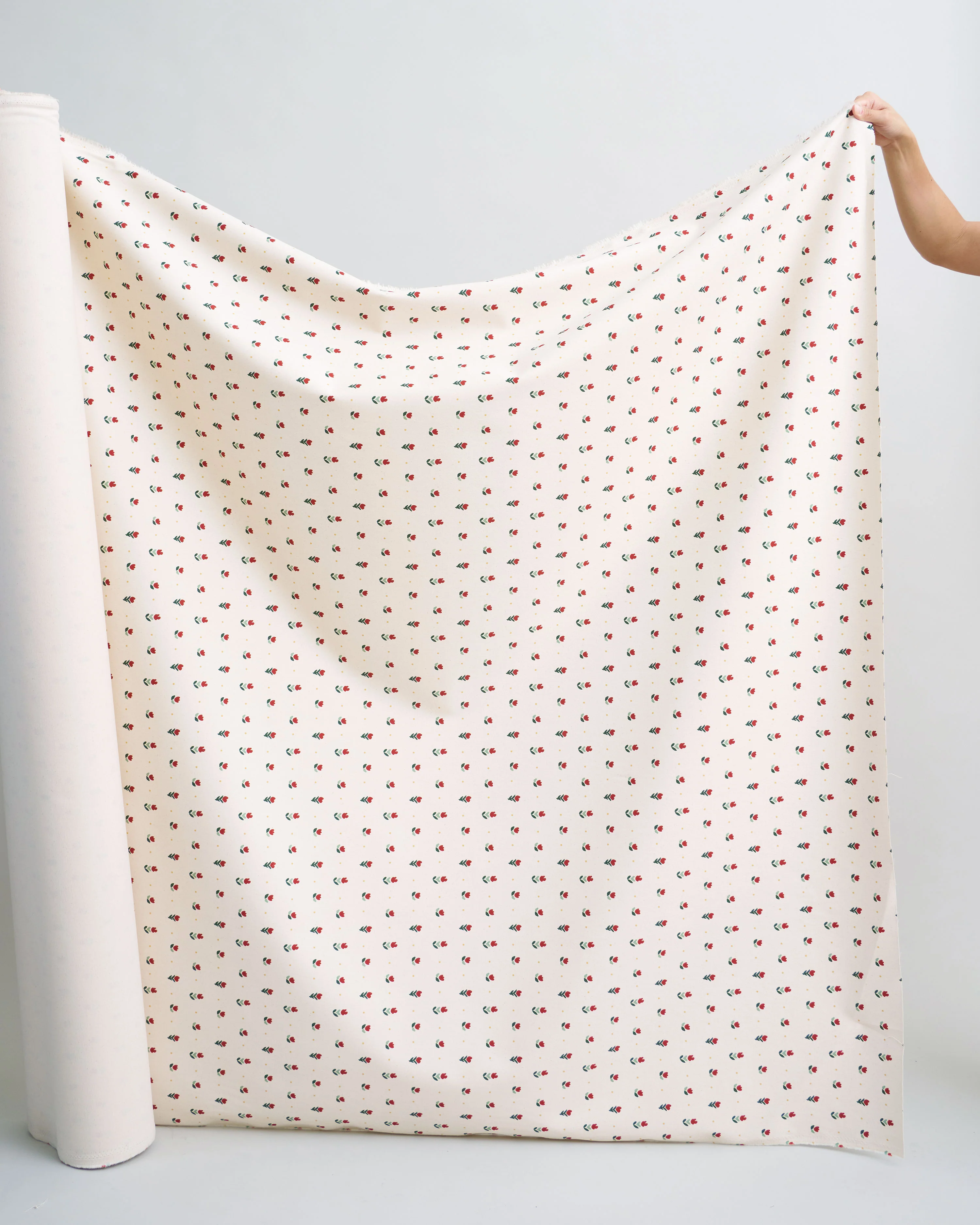 Tulip and Dot Printed Cotton Twill - Image 4