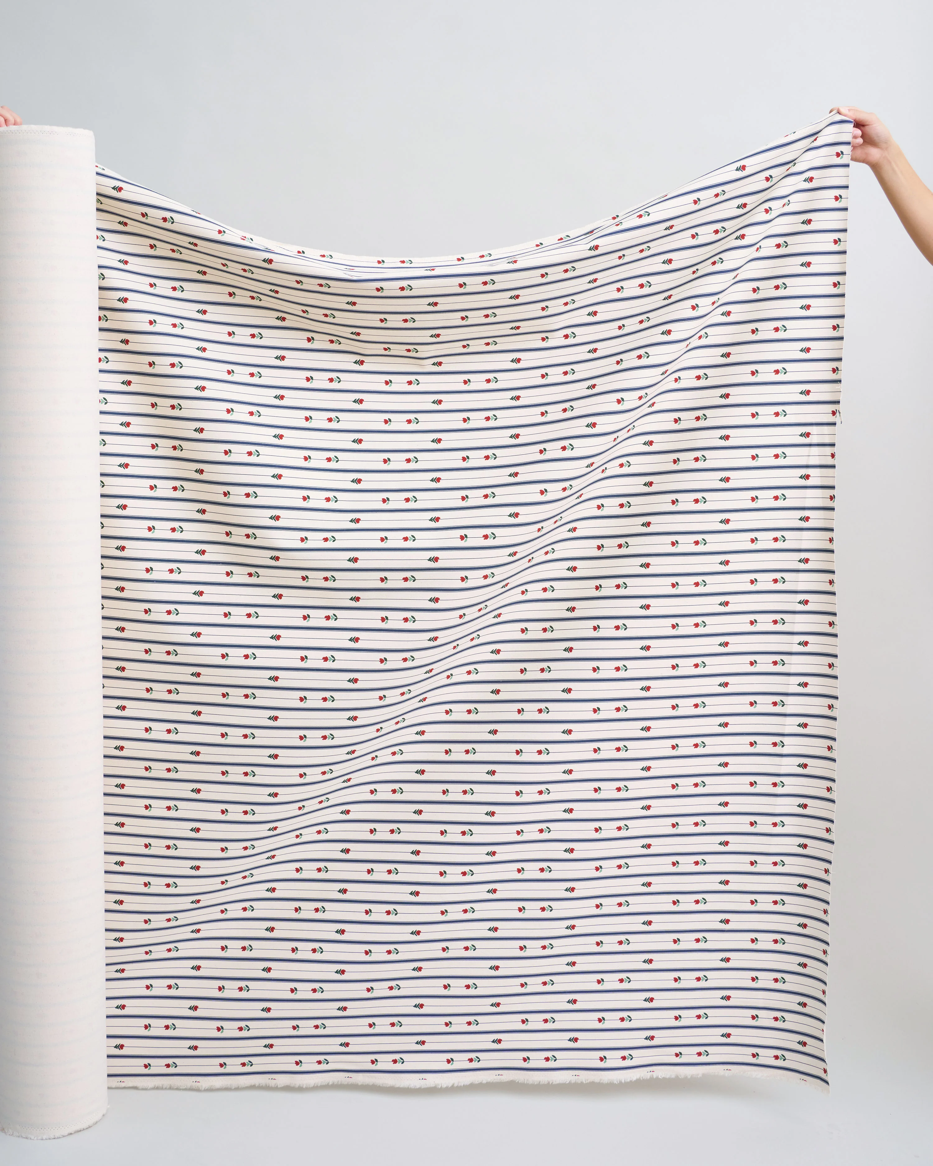 Tulip and Stripe Printed Cotton Twill - Image 4
