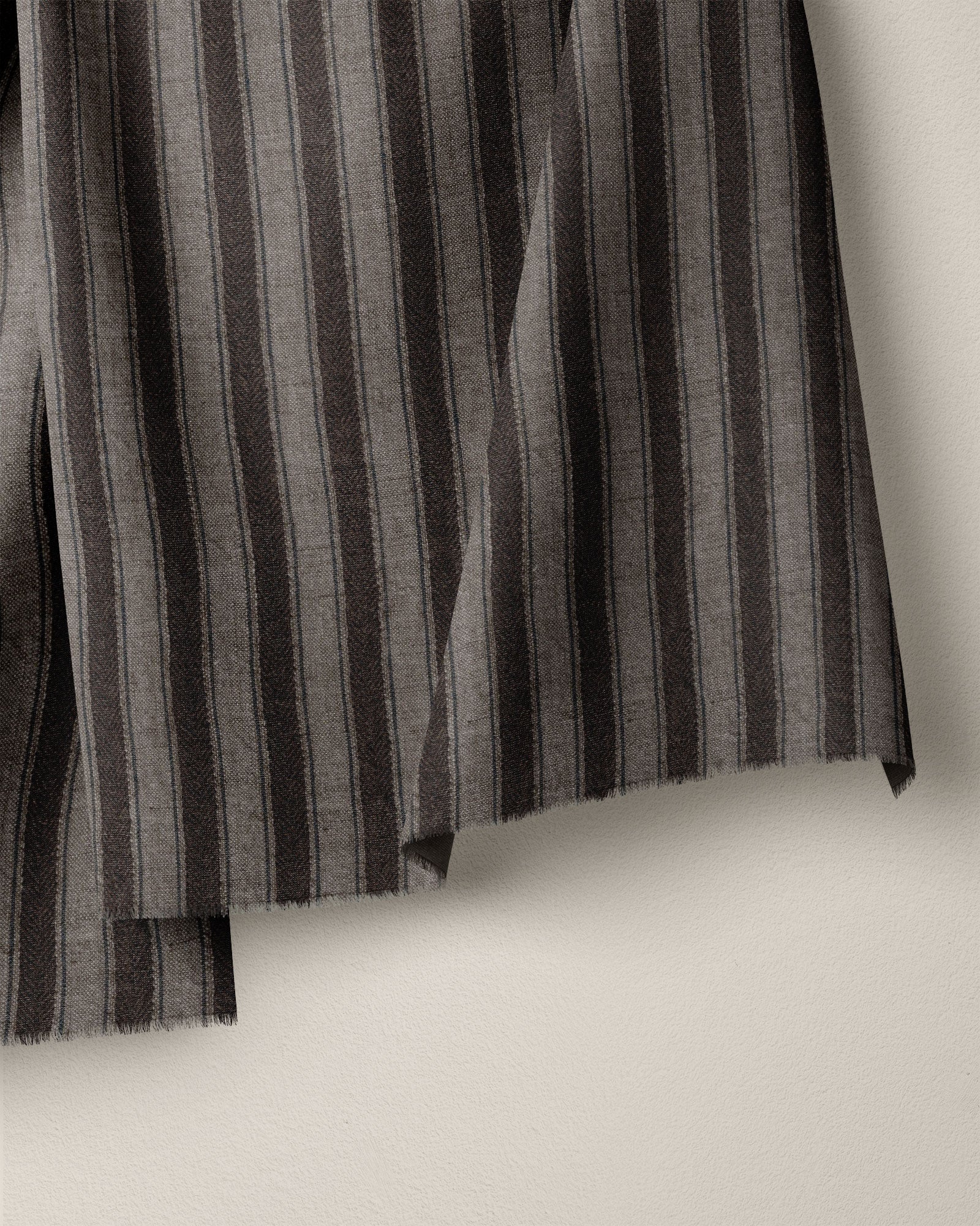 Vintage Tobacco Dutch Stripe Linen - Image 2